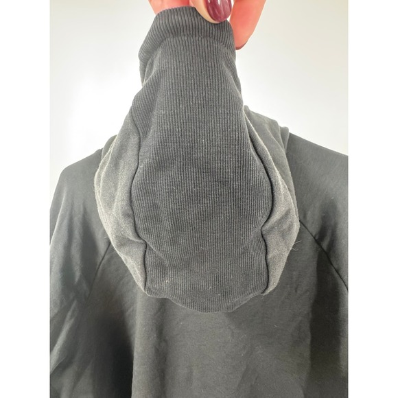 Gymshark Cropped Training Hoodie Black Ribbed Long Sleeve Sweatshirt Women's XXL - Picture 6 of 9